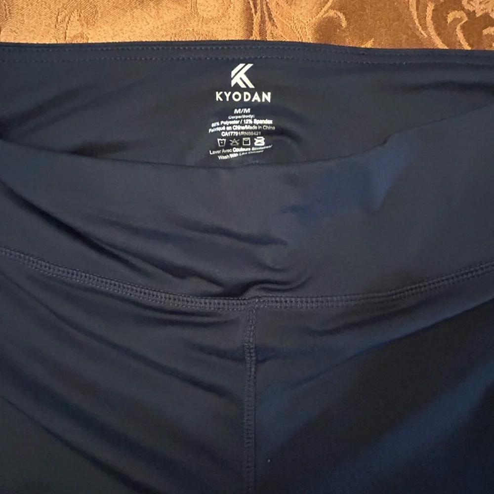 Kyodan Colorblock Gym Leggings Woman’s Black/Gray /Mauve Size Medium EUC - Picture 6 of 6